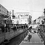Padova,1957-Il Naviglio con il ponticello Rigoni visto da sud.Sulla sinistra il tratto delle mura del Xll° secolo.(BCPD)(Adriano Danieli)